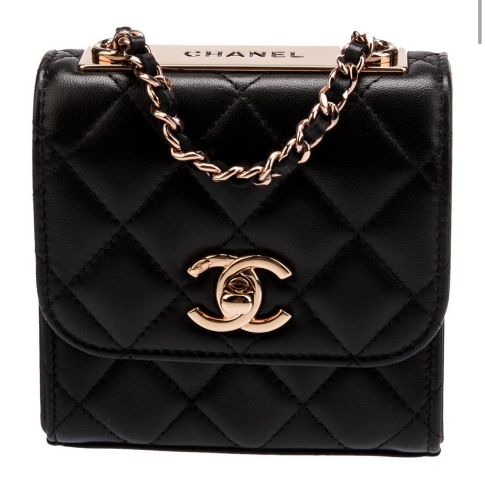 CHANEL Black Quilted Micro Trendy CC
